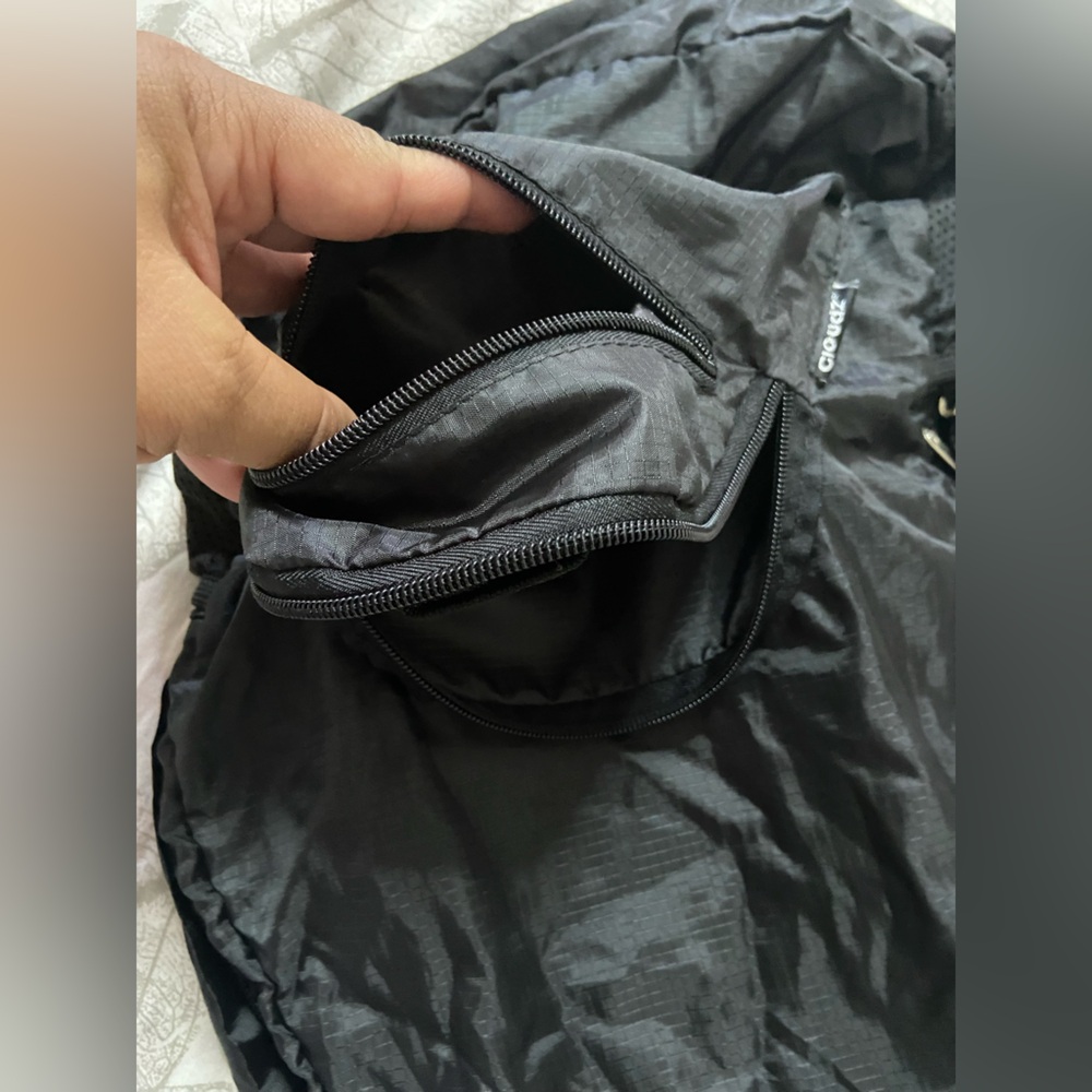 Cloudz Black Nylon Packable Backpack - image 4